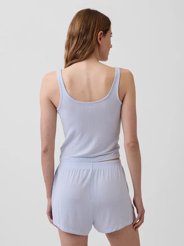 En Yumuşak Modal Ribana Pijama Tank Top