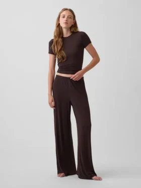 En Yumuşak Modal Ribana Pijama Tişörtü