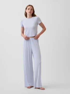 En Yumuşak Modal Ribana Pijama Tişörtü