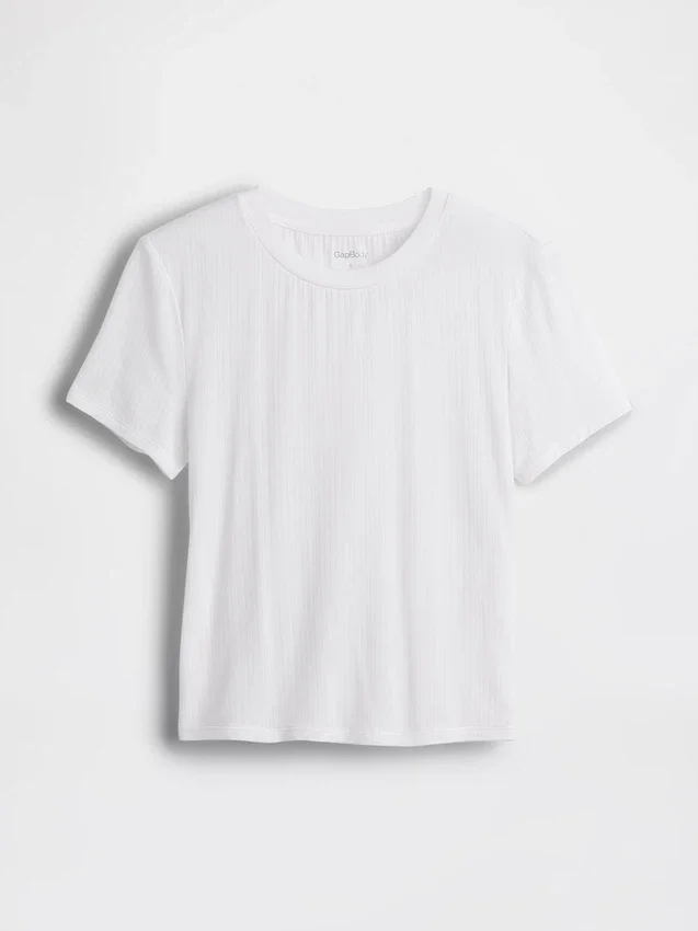 En Yumuşak Modal Ribana Pijama Tişörtü