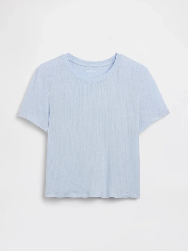 En Yumuşak Modal Ribana Pijama Tişörtü
