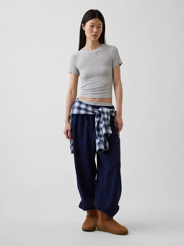En Yumuşak Modal Ribana Pijama Tişörtü