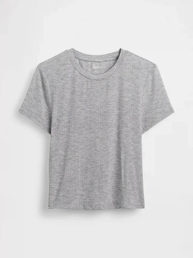En Yumuşak Modal Ribana Pijama Tişörtü