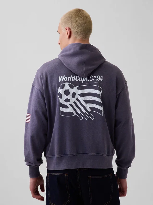FIFA Dünya Kupası™ Vintagesoft Havlu Kumaş Oversized Kapüşonlu Sweatshirt