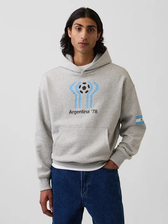 FIFA Dünya Kupası™ Vintagesoft Havlu Kumaş Oversized Kapüşonlu Sweatshirt