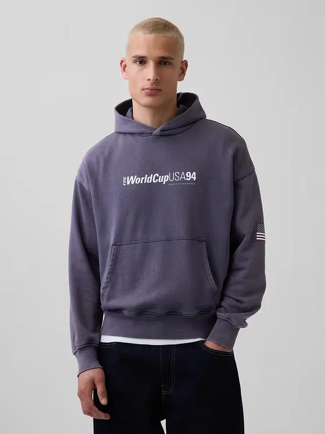 FIFA Dünya Kupası™ Vintagesoft Havlu Kumaş Oversized Kapüşonlu Sweatshirt