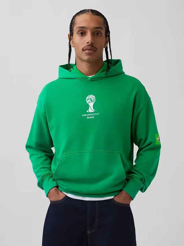 FIFA Dünya Kupası™ Vintagesoft Havlu Kumaş Oversized Kapüşonlu Sweatshirt