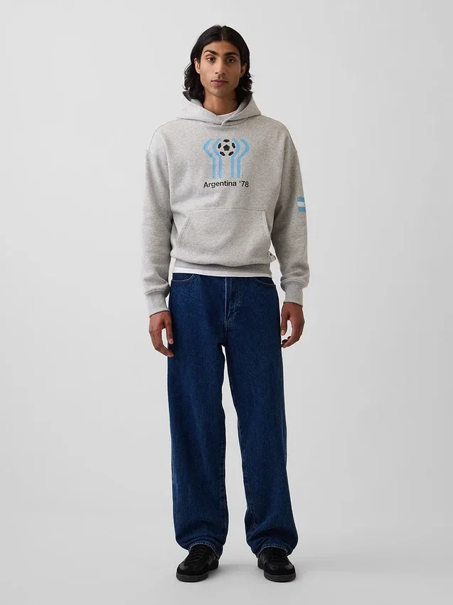 FIFA Dünya Kupası™ Vintagesoft Havlu Kumaş Oversized Kapüşonlu Sweatshirt