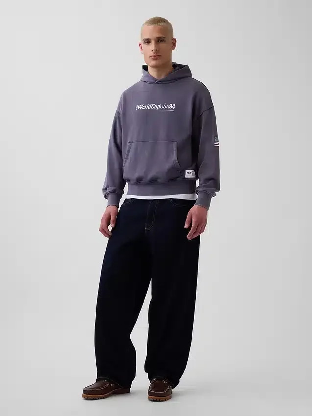 FIFA Dünya Kupası™ Vintagesoft Havlu Kumaş Oversized Kapüşonlu Sweatshirt