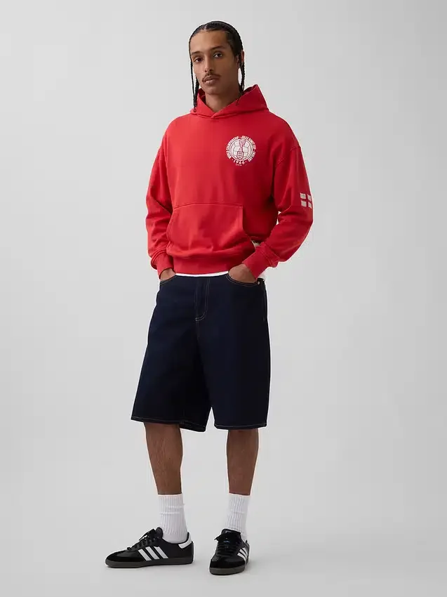 FIFA Dünya Kupası™ Vintagesoft Havlu Kumaş Oversized Kapüşonlu Sweatshirt