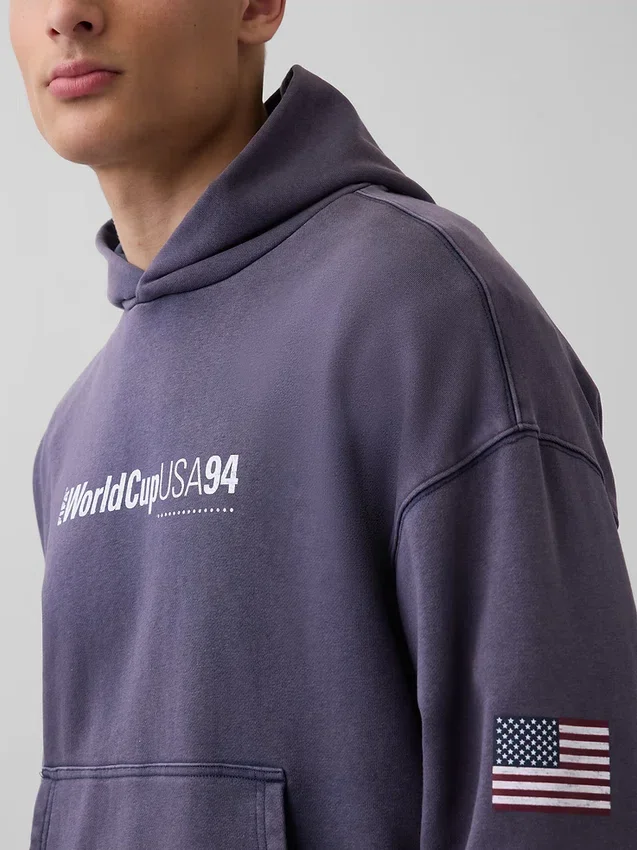 FIFA Dünya Kupası™ Vintagesoft Havlu Kumaş Oversized Kapüşonlu Sweatshirt