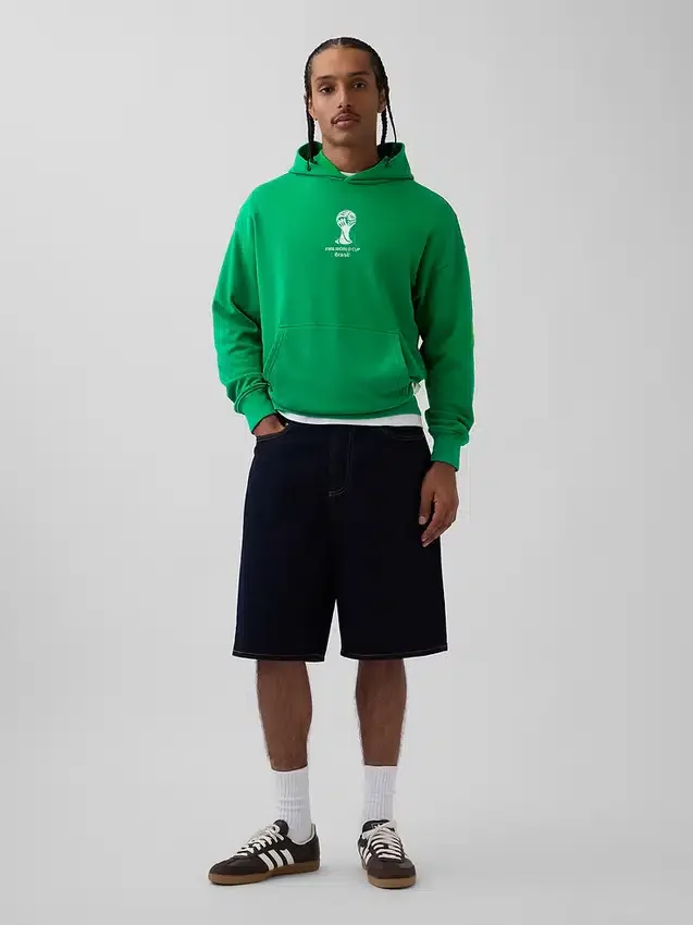 FIFA Dünya Kupası™ Vintagesoft Havlu Kumaş Oversized Kapüşonlu Sweatshirt
