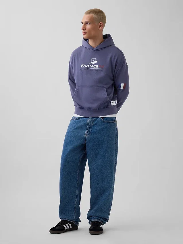 FIFA Dünya Kupası™ Vintagesoft Havlu Kumaş Oversized Kapüşonlu Sweatshirt