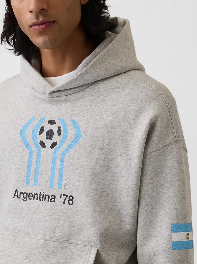 FIFA Dünya Kupası™ Vintagesoft Havlu Kumaş Oversized Kapüşonlu Sweatshirt