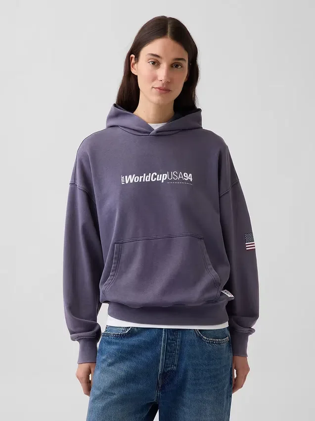 FIFA Dünya Kupası™ Vintagesoft Havlu Kumaş Oversized Kapüşonlu Sweatshirt