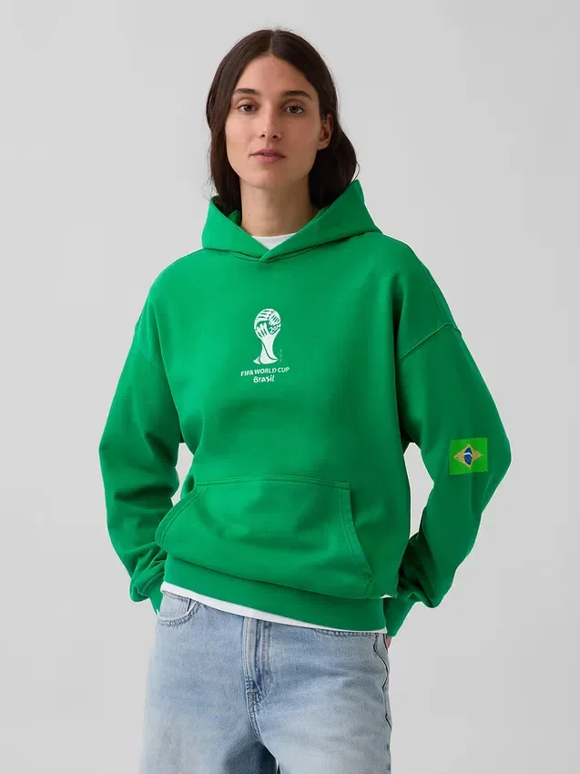 FIFA Dünya Kupası™ Vintagesoft Havlu Kumaş Oversized Kapüşonlu Sweatshirt