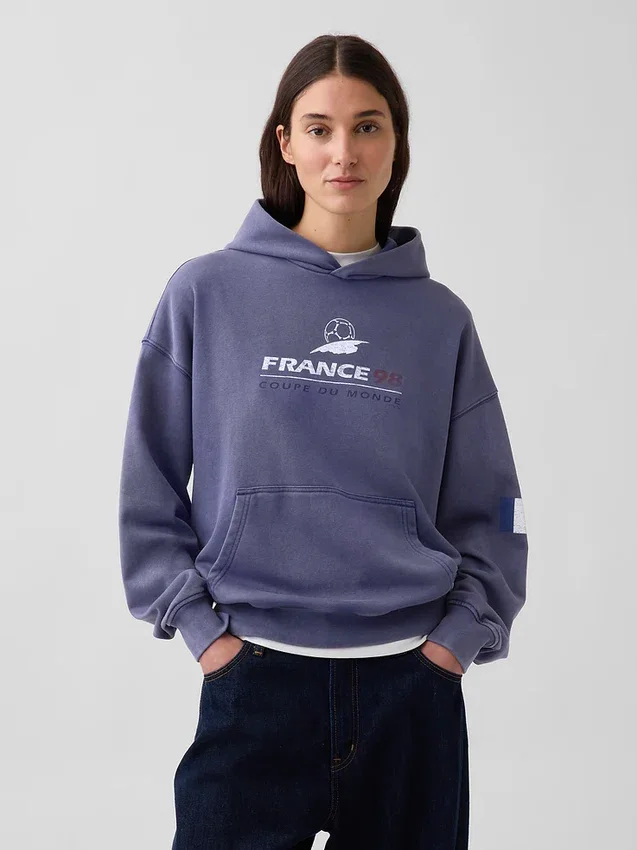 FIFA Dünya Kupası™ Vintagesoft Havlu Kumaş Oversized Kapüşonlu Sweatshirt