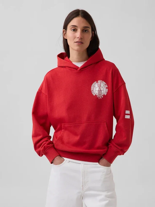 FIFA Dünya Kupası™ Vintagesoft Havlu Kumaş Oversized Kapüşonlu Sweatshirt