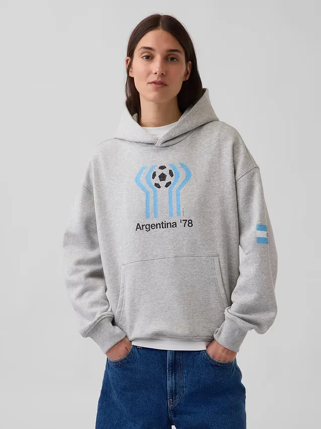 FIFA Dünya Kupası™ Vintagesoft Havlu Kumaş Oversized Kapüşonlu Sweatshirt