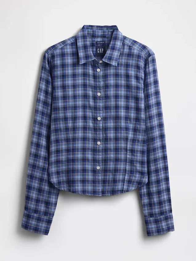Flanel Dar Kesim Ekose Gömlek