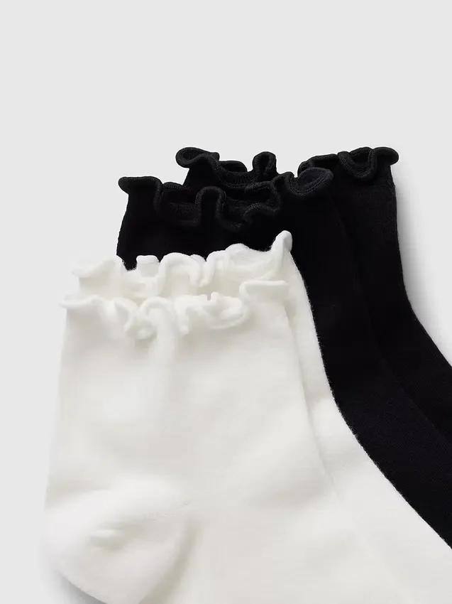 Fırfırlı Ayak Bileği Çorapları (2'li Paket)