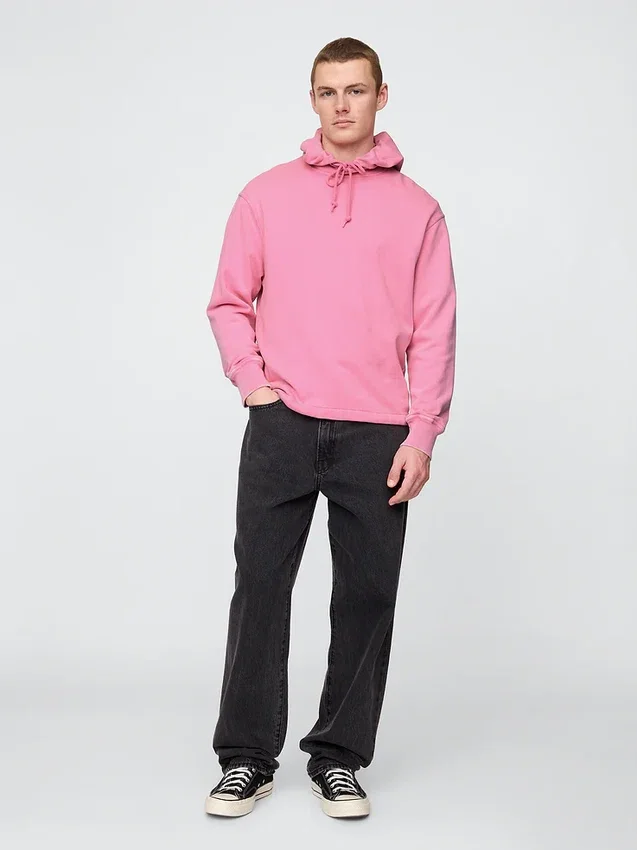 GAP Ağır Fransız Teri Logolu Kapüşonlu Sweatshirt