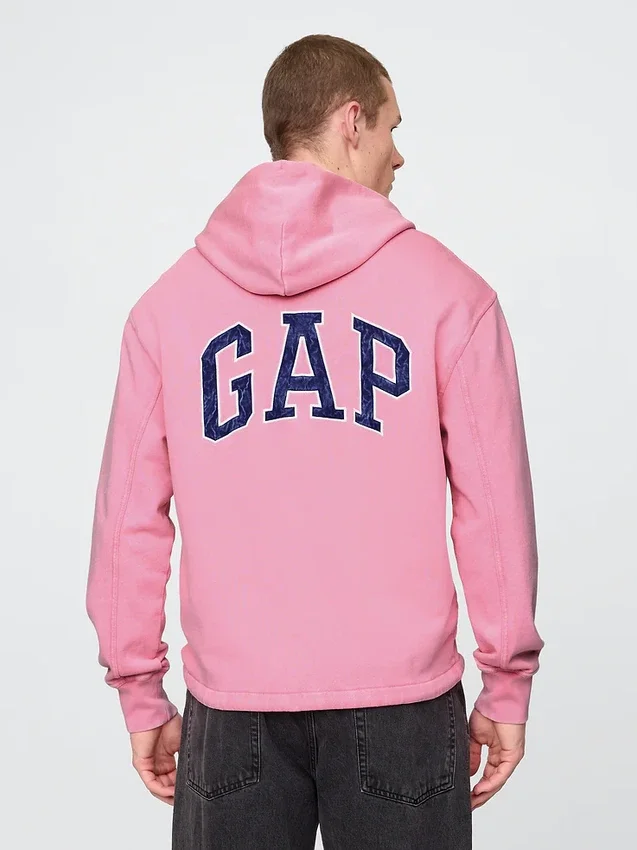 GAP Ağır Fransız Teri Logolu Kapüşonlu Sweatshirt