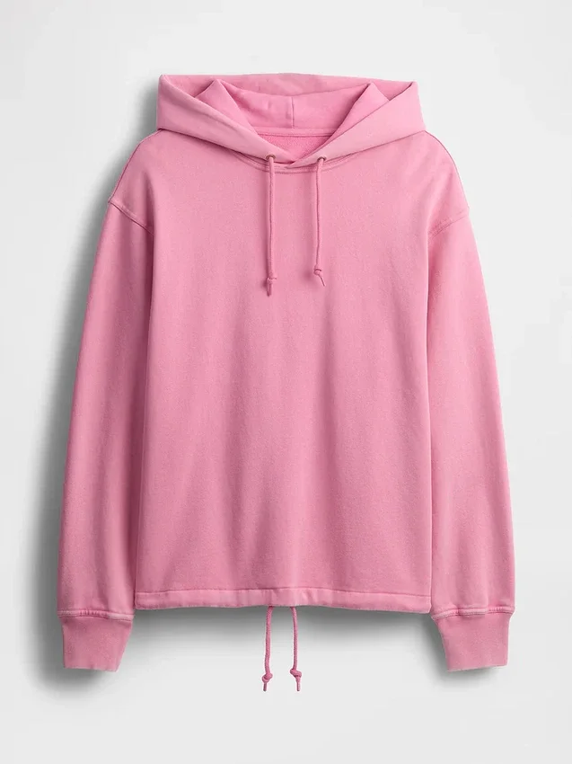GAP Ağır Fransız Teri Logolu Kapüşonlu Sweatshirt