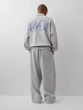 GAP × Awake Ny Ağır Dokuma Oversized Çeyrek Fermuarlı Kazak