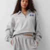 GAP × Awake Ny Ağır Dokuma Oversized Çeyrek Fermuarlı Kazak