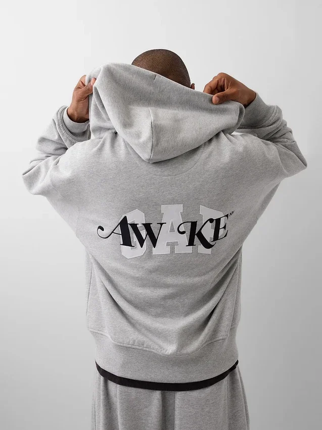 Gap × Awake Ny Ağır Dokuma Oversized Logolu Fermuarlı Kapüşonlu Sweatshirt