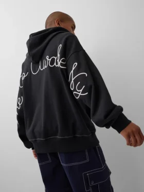 Gap × Awake Ny Ağır Dokuma Oversized Logolu Fermuarlı Kapüşonlu Sweatshirt