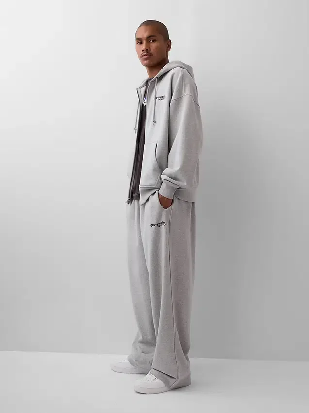 Gap × Awake Ny Ağır Dokuma Oversized Logolu Fermuarlı Kapüşonlu Sweatshirt