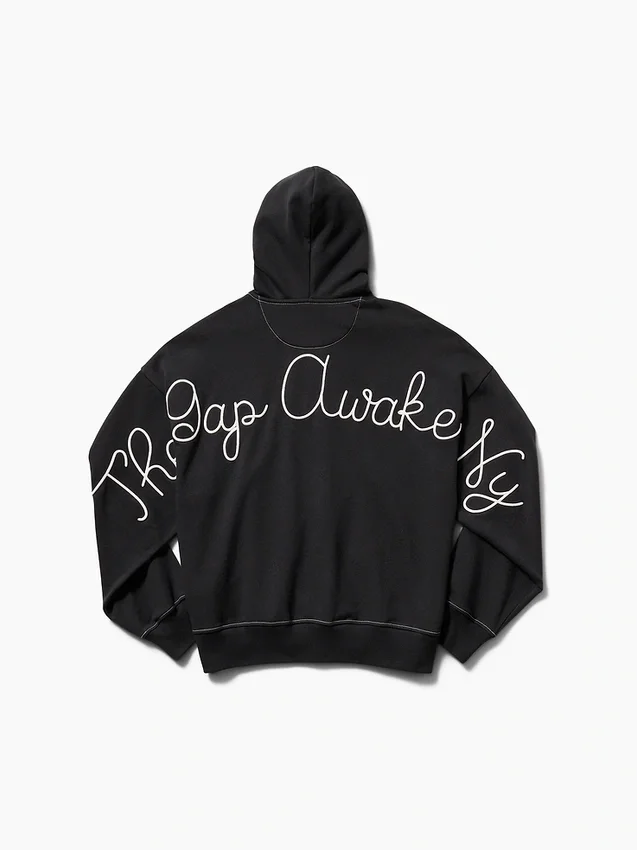 Gap × Awake Ny Ağır Dokuma Oversized Logolu Fermuarlı Kapüşonlu Sweatshirt