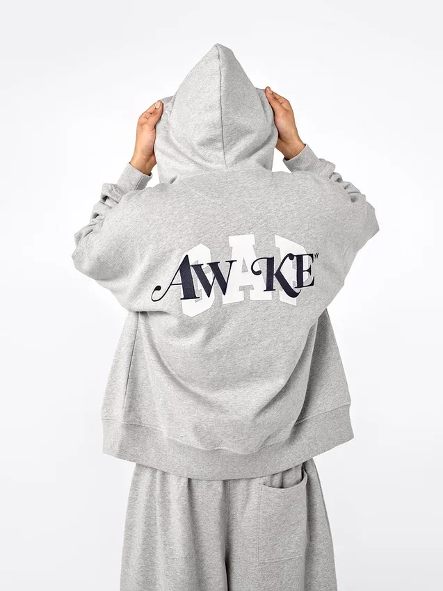 Gap × Awake Ny Ağır Dokuma Oversized Logolu Fermuarlı Kapüşonlu Sweatshirt