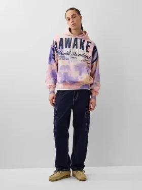 GAP × Awake Ny Ağır Kaliteli Oversized Logolu Kapüşonlu Sweatshirt