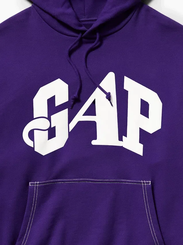 GAP × Awake Ny Ağır Kaliteli Oversized Logolu Kapüşonlu Sweatshirt