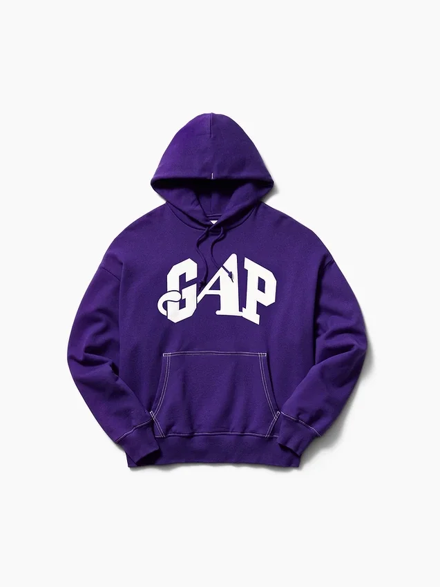 GAP × Awake Ny Ağır Kaliteli Oversized Logolu Kapüşonlu Sweatshirt