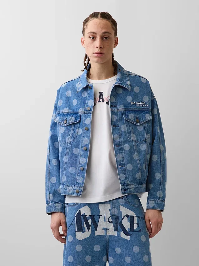 GAP × Awake Ny Oversized Noktalı İkonik Denim Ceket