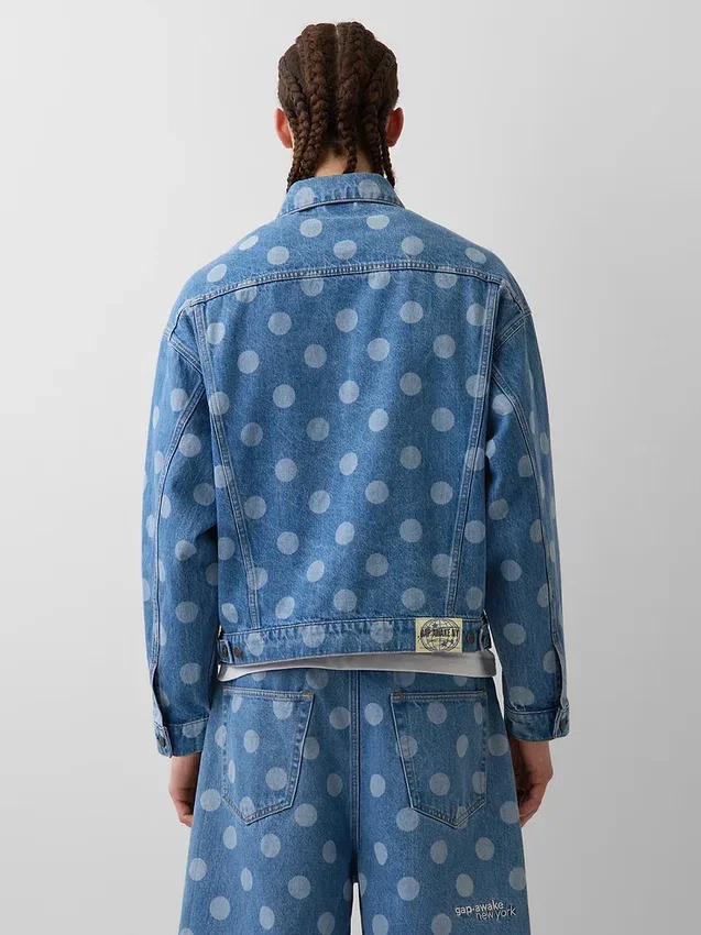 GAP × Awake Ny Oversized Noktalı İkonik Denim Ceket