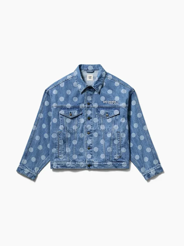 GAP × Awake Ny Oversized Noktalı İkonik Denim Ceket