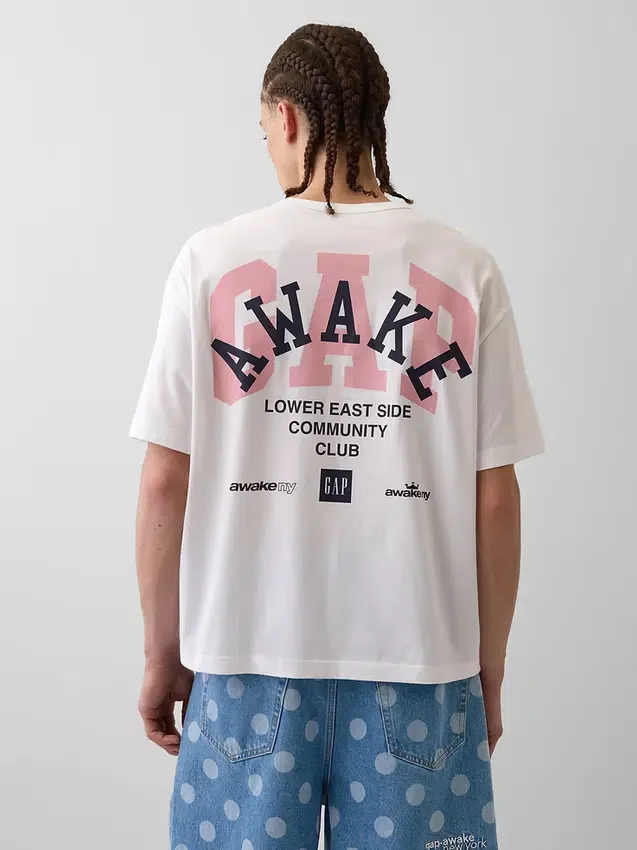 Gap × Awake Ny Rahat Kesim Logolu Tişört