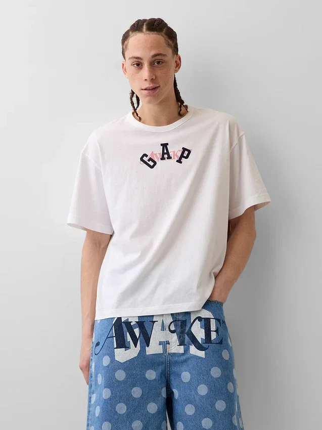 Gap × Awake Ny Rahat Kesim Logolu Tişört