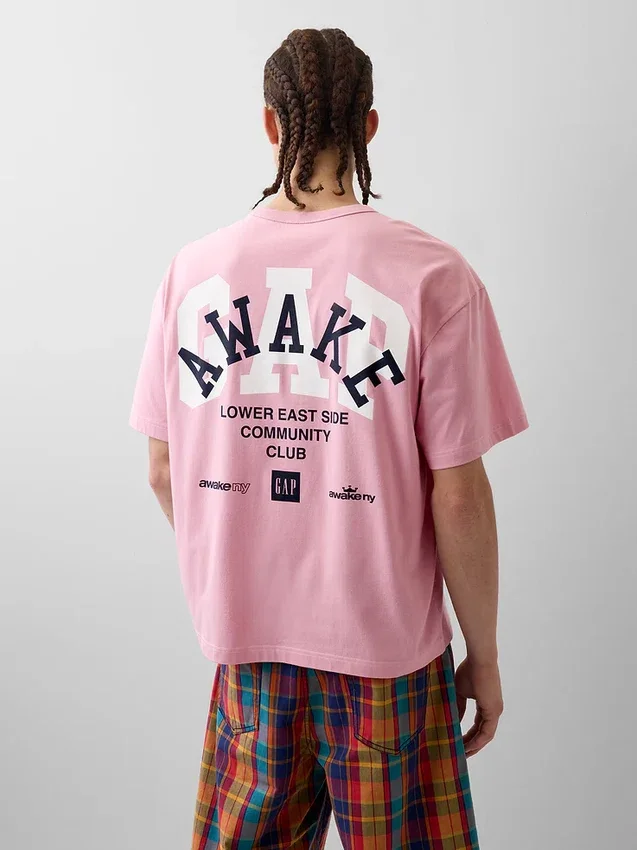 Gap × Awake Ny Rahat Kesim Logolu Tişört