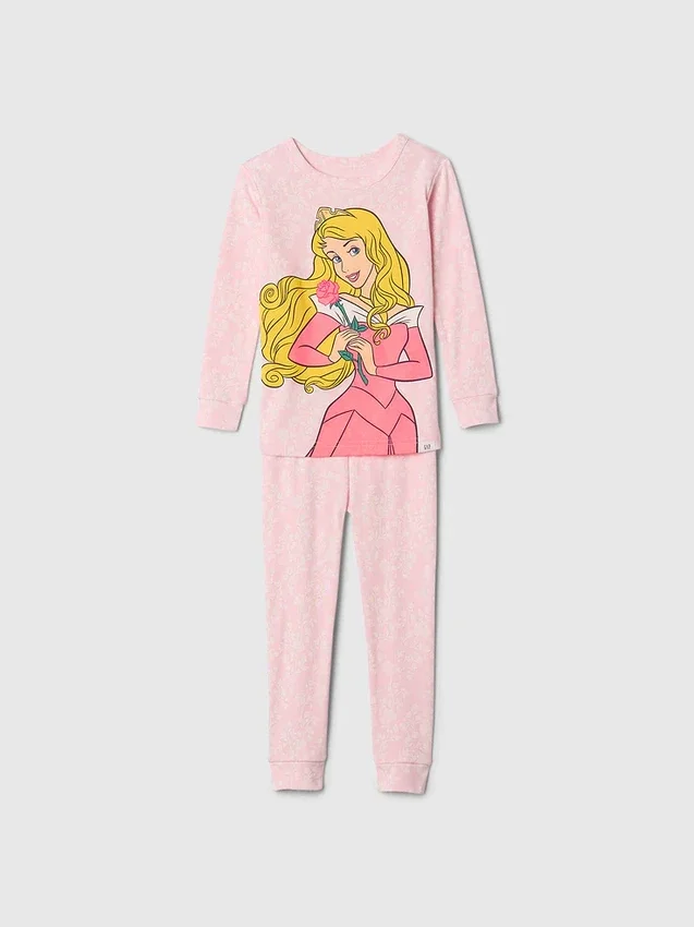 GAP × Disney Baby Organik Fırçalanmış Pamuklu Prenses Pijama Seti