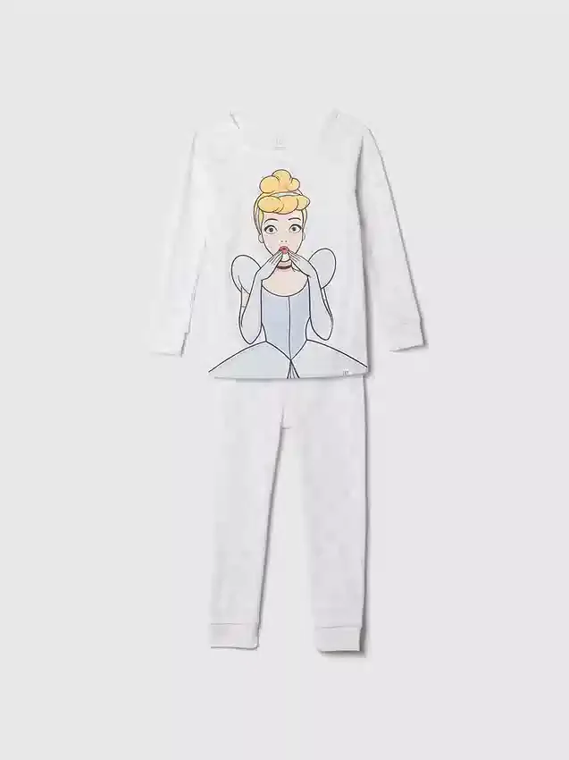 GAP × Disney Baby Organik Fırçalanmış Pamuklu Prenses Pijama Seti
