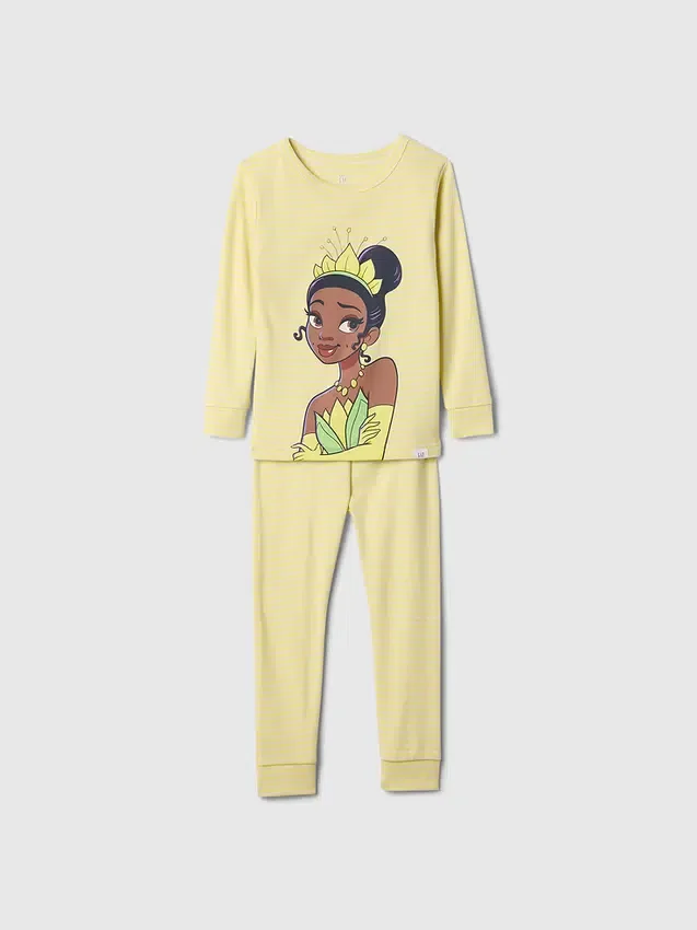 GAP × Disney Baby Organik Fırçalanmış Pamuklu Prenses Pijama Seti