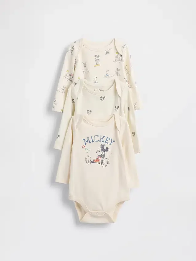 GAP × Disney Baby Organik Pamuklu Çıtçıtlı Body (3'lü Paket)