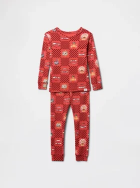 GAP × Disney Bebek & Yürümeye Başlayan Çocuk Cars Organik Fırçalanmış Pamuklu Pijama Seti
