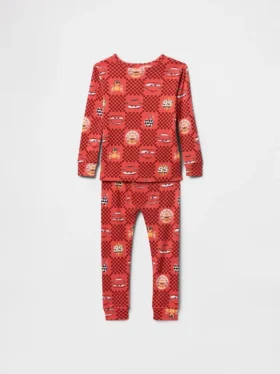 GAP × Disney Bebek & Yürümeye Başlayan Çocuk Cars Organik Fırçalanmış Pamuklu Pijama Seti